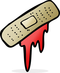 cartoon bloody plaster