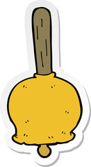 sticker of a cartoon bell