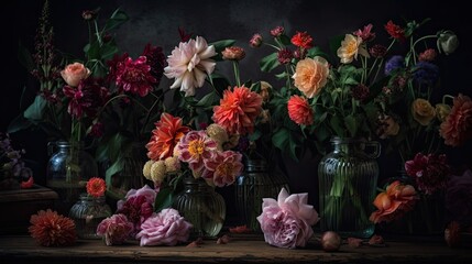 Obraz na płótnie Canvas Vintage spring bouquet ai generative 