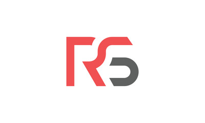 RS logo. Initial RS logo vector design