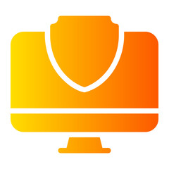 cyber security gradient icon