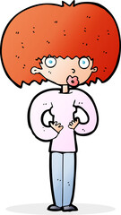 cartoon surprised woman