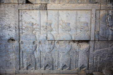 Persian soldiers at Persepolis Iran