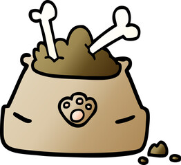 cartoon doodle pet bowl