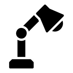 desk lamp glyph icon