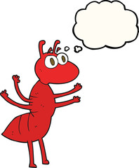 thought bubble cartoon ant