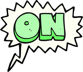 comic book speech bubble cartoon on symbol