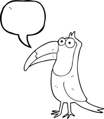 speech bubble cartoon toucan