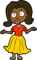 cartoon confused girl