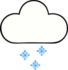 comic book style cartoon snow cloud