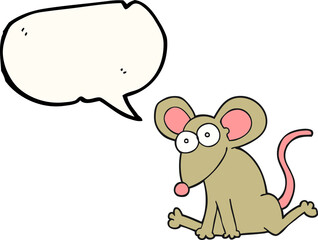 Fototapeta premium speech bubble cartoon mouse