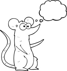 thought bubble cartoon mouse