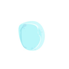 Crystal. Curative Transparent Healing Quartz. Blue Gradient Clear Bright Gem. Magic Stone
