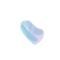 Crystal. Curative Transparent Healing Quartz. Pink Gradient Clear Bright Gem. Magic Stone
