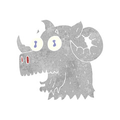 retro cartoon ram head