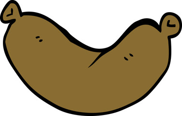 cartoon doodle of a sausage