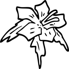 line drawing cartoon lilly