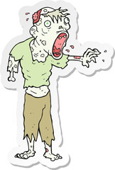 sticker of a cartoon zombie