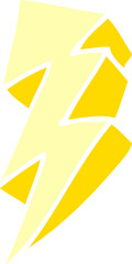 cartoon doodle lightning bolt