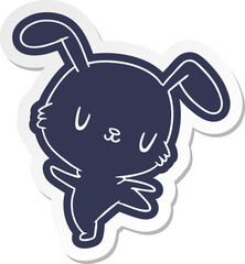 cartoon sticker kawaii cute furry bunny