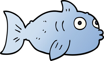 cartoon doodle fish