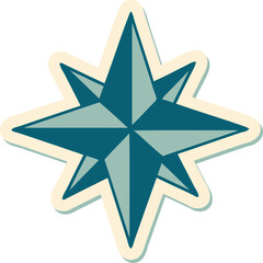 Obraz premium tattoo style sticker of a star