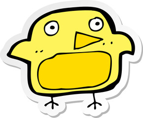 sticker of a cartoon bird