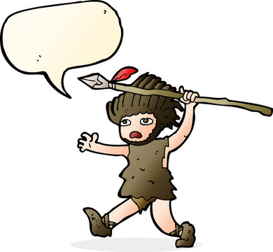 recommend clip art: cartoon caveman with speech bubble