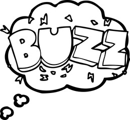 thought bubble cartoon buzz symbol