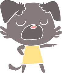 flat color style cartoon dog