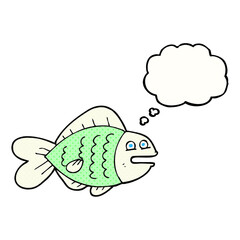 thought bubble cartoon funny fish