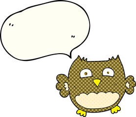 comic book speech bubble cartoon owl