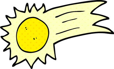 cartoon doodle flying sun