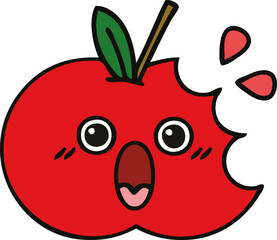 cute cartoon red apple
