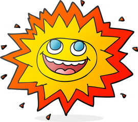 happy cartoon sun
