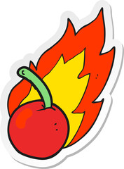 sticker of a cartoon cherry