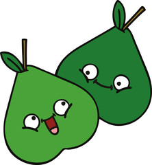 cute cartoon pears