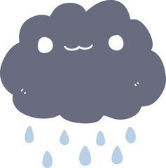 flat color style cartoon cloud