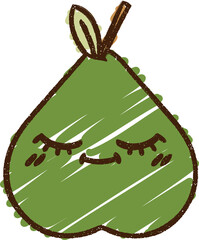 Fototapeta premium Pear Chalk Drawing