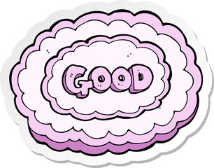 sticker of a good cloud sign