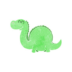 retro cartoon dinosaur