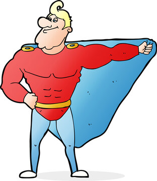 recommend clip art: funny cartoon superhero