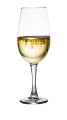 Glass of white wine isolated