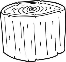 black and white cartoon log