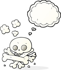 thought bubble cartoon pile of bones