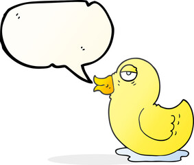 speech bubble cartoon rubber duck