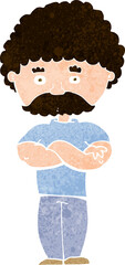 cartoon dad with folded arms