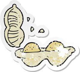 retro distressed sticker of a cartoon peanuts