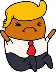cartoon of a kawaii business man
