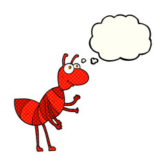 thought bubble cartoon ant